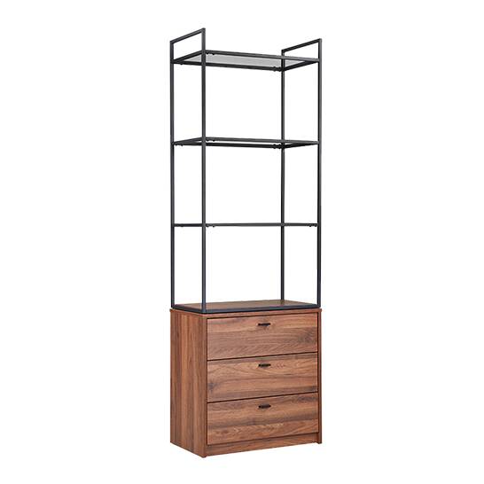 Bookcase A2058 Walnut Black