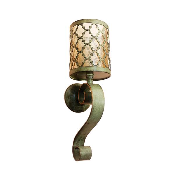 Architectural Candle Holder Antique Green Medium