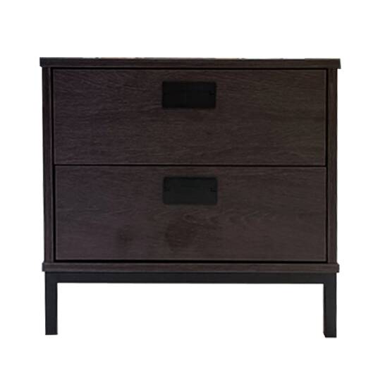 Luna Nightstand Dark Oak Black