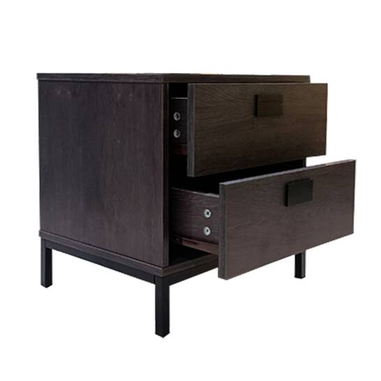 Luna Nightstand Dark Oak Black