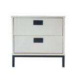 Luna Nightstand White Black