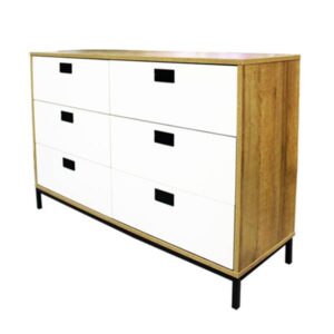 Lest Drawer White Dark Oak