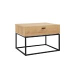 Lor Night Table Black Dark Oak