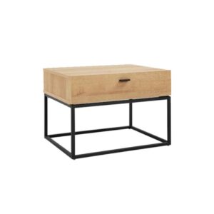 Lor Night Table Black Dark Oak