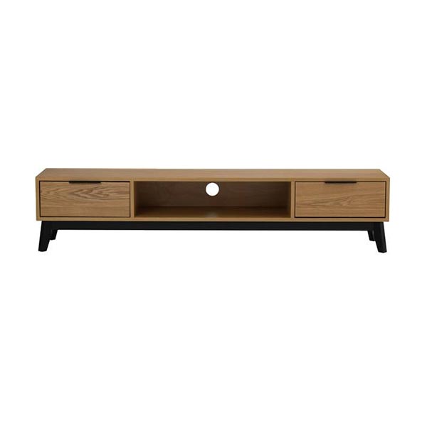 Malton TV Cabinet Black Natural