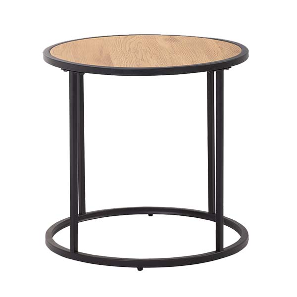 Bradford Lamp Table Matt Black Oak