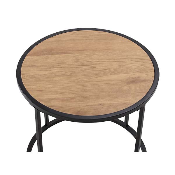 Bradford Lamp Table Matt Black Oak