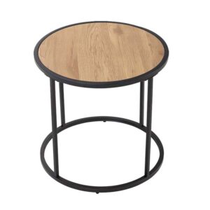 Bradford Lamp Table Matt Black Oak