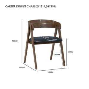 Copen Dining Chair Black Chestnut