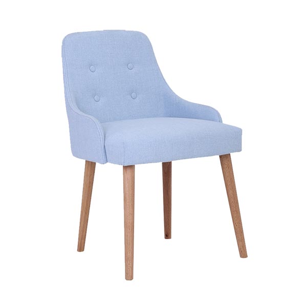 Caitlin Dining Chair Natural Pale Blue