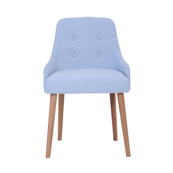 Caitlin Dining Chair Natural Pale Blue