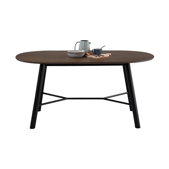 Harold Dining Table Black Cocoa 6seater