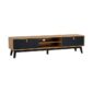 Castor TV Cabinet Black Natural 1.8m