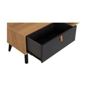 Castor TV Cabinet Black Natural 1.8m