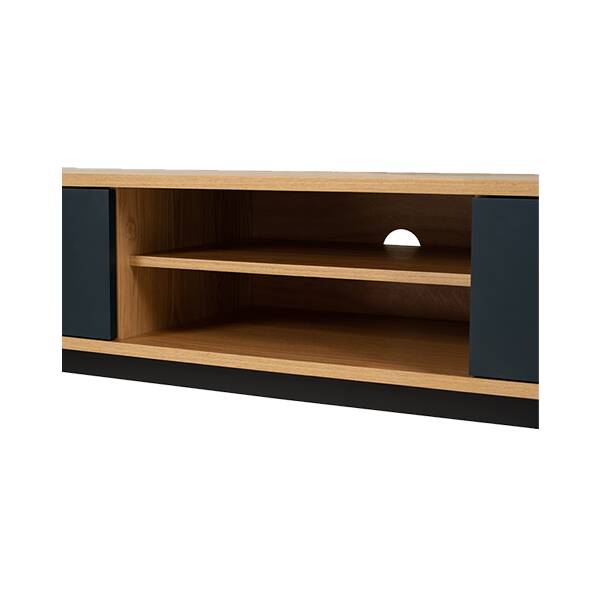 Castor TV Cabinet Black Natural 1.8m