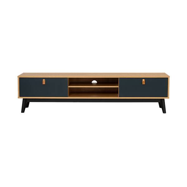 Castor TV Cabinet Black Natural 1.8m