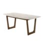 Nora Dining Table Engineered Marble White 6seater