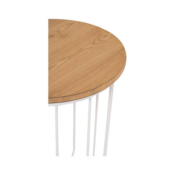 Flux Side Table White Natural