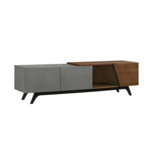 Hudson TV Cabinet Walnut Light Grey