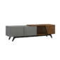 Hudson TV Cabinet Walnut Light Grey