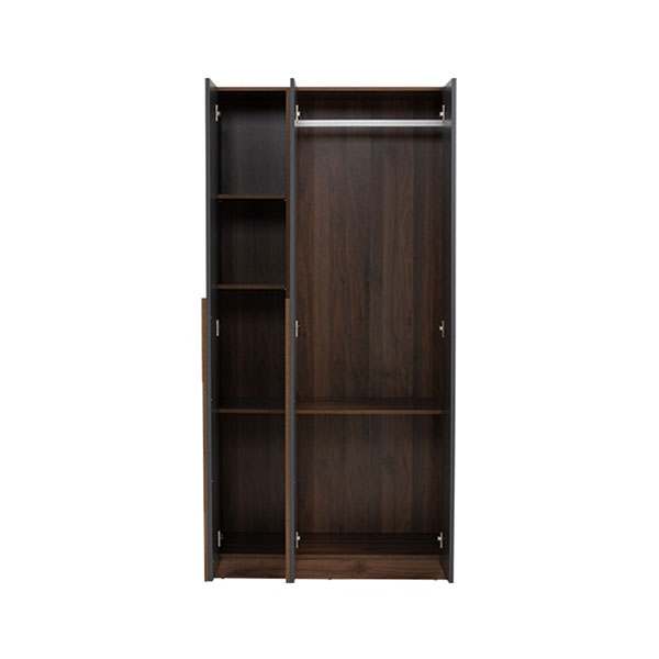 Mando Wardrobe Walnut Black