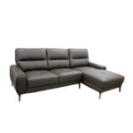 Bernadette Right L-Shape Sofa Dark Brown