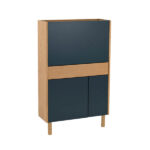 Barton Working Desk Oak Space Blue