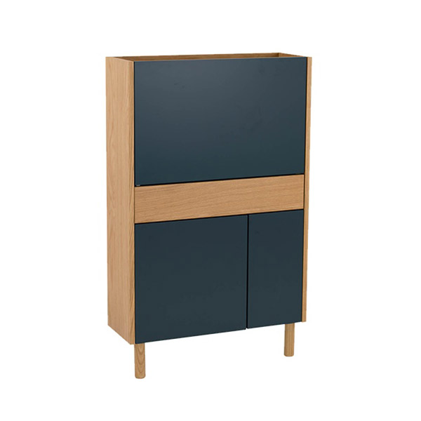 Barton Working Desk Oak Space Blue