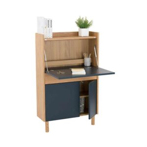 Barton Working Desk Oak Space Blue