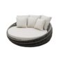 Big Round Bed with Pillows and Mattress