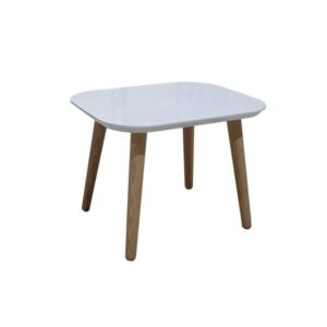 Lin End Table Natural White 55cm