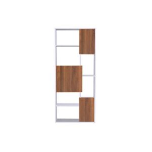 Lin Bookcase Walnut White