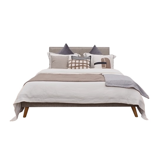 Barley Bed Light Grey Queen