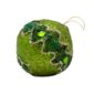 Christmas Ball Capiz Crushed Glass Red Green