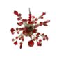 Christmas Ornament Chandelier Beads Red Gold