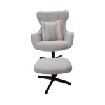 Swivel Lounge Chair Stellar Black Light Brown