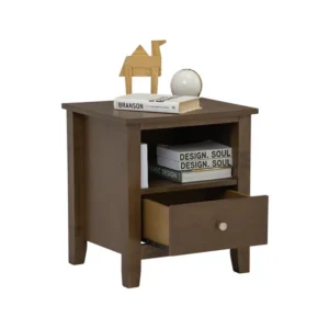 Laide Bedside Table with Drawer Cocoa