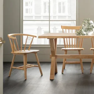 HL 241568 Caley Dining Chair Malaysian Oak 102 NaturalW52.5 D51.5 H77cm
