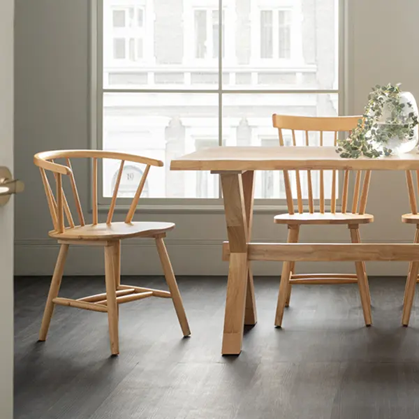 HL 241568 Caley Dining Chair Malaysian Oak 102 NaturalW52.5 D51.5 H77cm