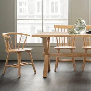 HL 241568 Caley Dining Chair Malaysian Oak 102 NaturalW52.5 D51.5 H77cm