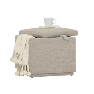 Kato Ottoman with Storage Black Beige