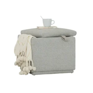 Kato Ottoman with Storage Black Light Grey
