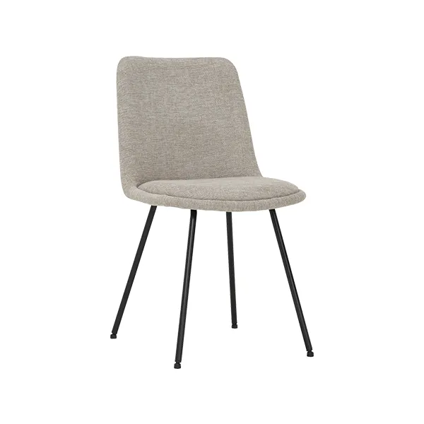 Hemi Dining Chair Beige Matt Black