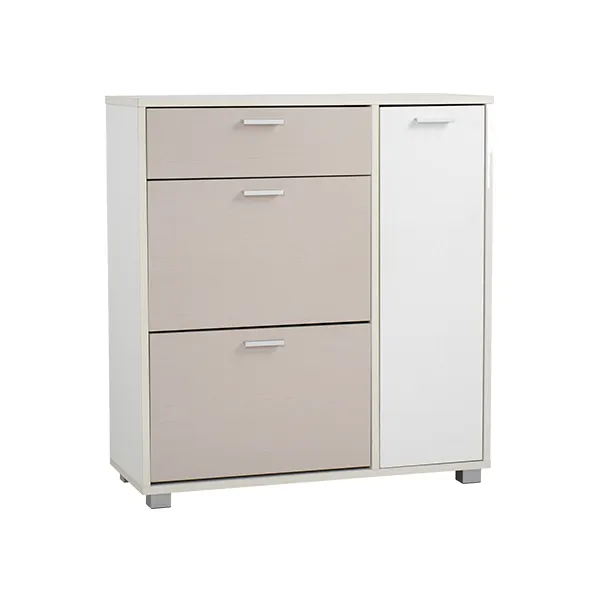 1051375-a Talbot Shoe Cabinet White Light Grey