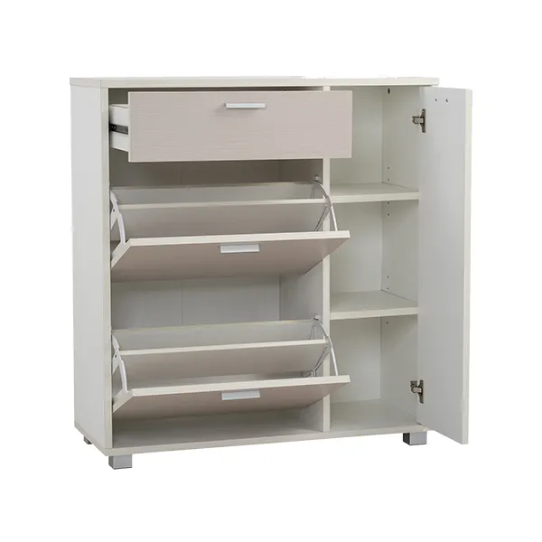 Talbot Shoe Cabinet White Light Grey