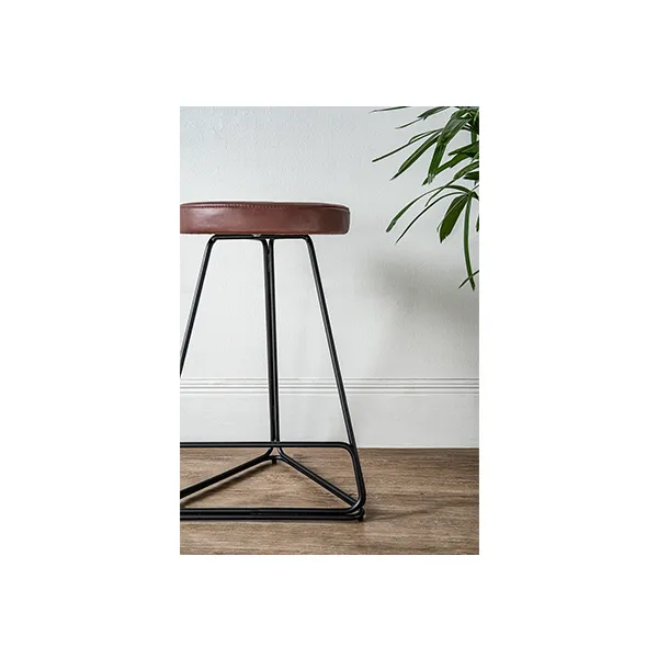 Tivona Counter Stool Matt Black Brown
