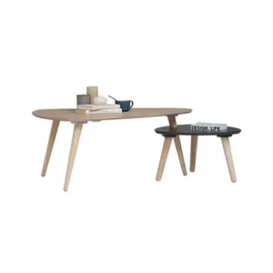 Vance Occasional Set of2 White Wash Ash Graphite Grey