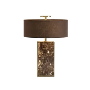 HK T23011 Table Lamp Fabric Stone