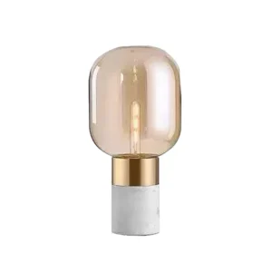 HK TT23051 Table Lamp Glass Metal Stone