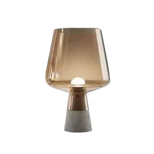 HK TT23052 Table Lamp Glass Metal Stone